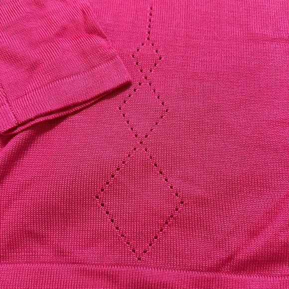 NWT Barbie Pink Silk Sweater. Size Petite Small. - Picture 3 of 7